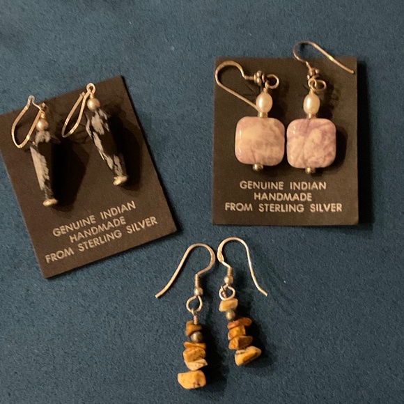 Indian Semi Precious Handmade Earrinngs - Picture 1 of 2